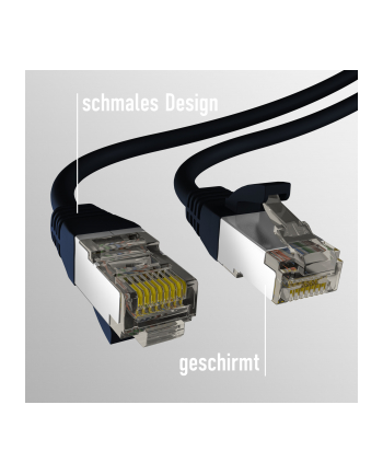 mcab CAT8.1 Kolor: CZARNY 2m patch cord/RJ45 S/FTP LSZH 40Gbit CU LAN