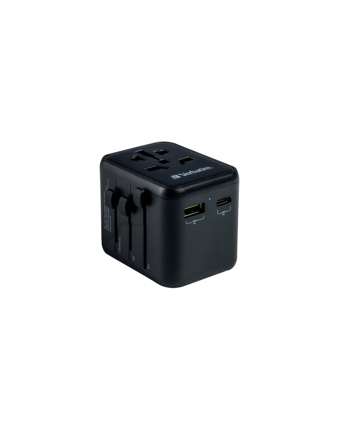 verbatim UTA-02 UNIV. TRAVEL ADAPTER/1 XUSB-C PD 20W/1 XUSB-A QC 3.0 główny