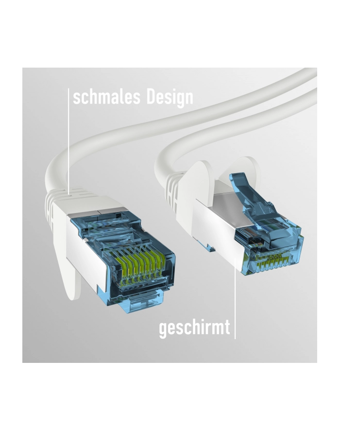 mcab CAT7 Kolor: BIAŁY 0.5m RAW cable RJ45/S/FTP LSZH 10Gbit CU LAN DSL główny