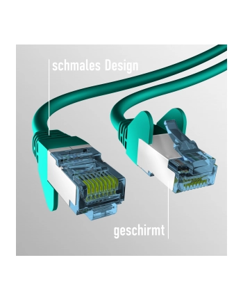 mcab CAT7 green 1m RAW cab RJ45/S/FTP LSZH 10Gbit CU LAN DSL