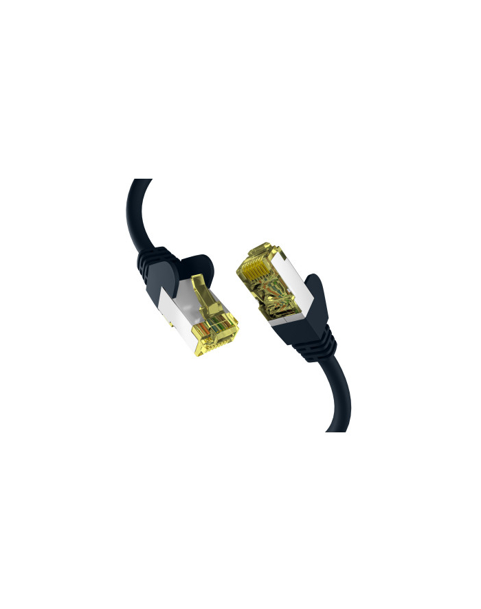 mcab CAT6a Kolor: CZARNY 0.50m patch cord/RJ45 S/FTP LSZH 10Gbit CU LAN główny