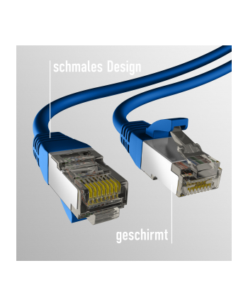 mcab CAT8.1 BLUE 7.5M PATCH CORD/RJ45 S/FTP LSZH 40GBIT CU LAN