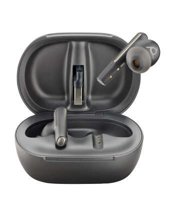 hp inc. Poly Voyager Free 60+ UC Carbon Black Earbuds +BT700 USB-C Adapter +Touchscreen Charge Case