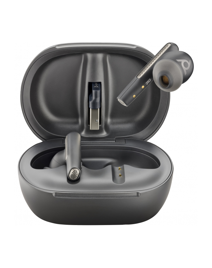 hp inc. Poly Voyager Free 60+ UC Carbon Black Earbuds +BT700 USB-C Adapter +Touchscreen Charge Case główny