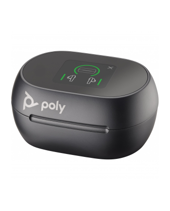 hp inc. Poly Voyager Free 60+ UC Carbon Black Earbuds +BT700 USB-C Adapter +Touchscreen Charge Case