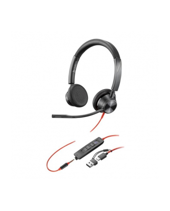 hp inc. Poly Blackwire 3325 Stereo Microsoft Teams Certified USB-C Headset +3.5mm Plug +USB-C/A Adapter
