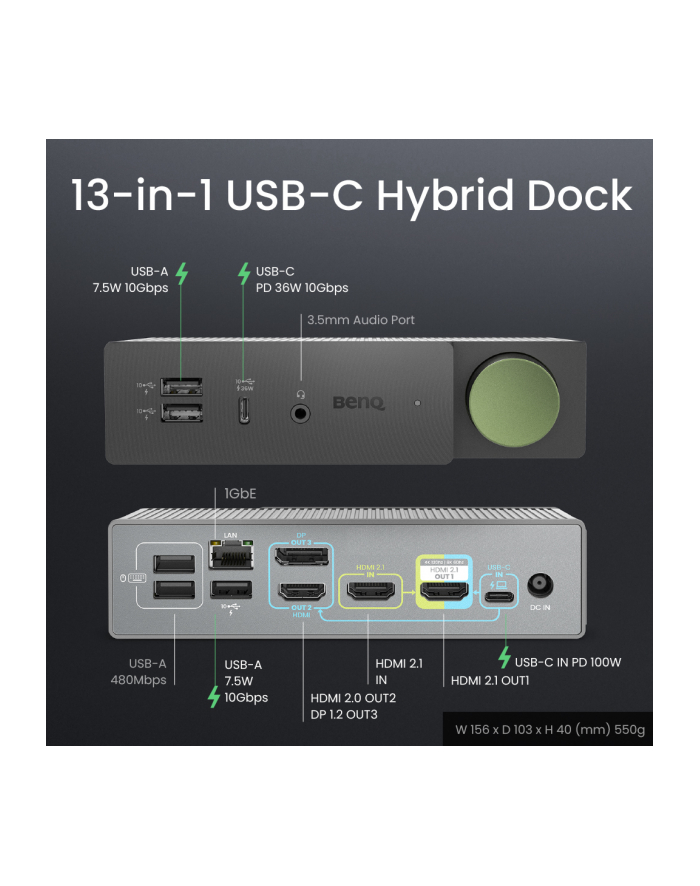 benq BECREATUS DP1310/MJPEG 6LEDS USB 2.0 UVC 5V 450MA główny