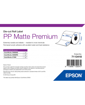 epson PP MATTE LABEL PREM DIE-CUT/ROLL 102X76MM 1570 LABELS nr 2