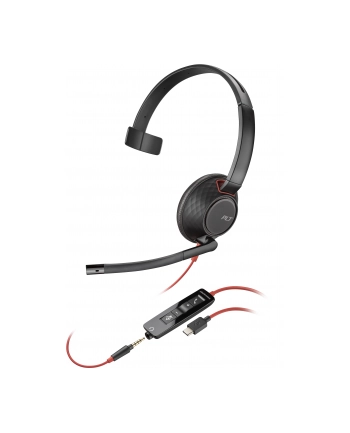 hp inc. Poly Blackwire 5210 Monaural USB-C Headset +3.5mm Plug +USB-C/A Adapter