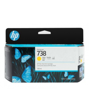 hp inc. 738 130-ML YELLOW D-ESIGNJET INK/CARTRIDGE