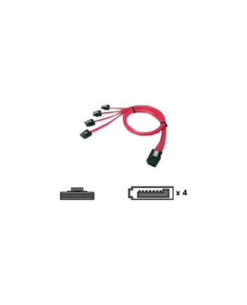 Chenbro OCR Kabel Mini-SAS to 4x SATA 0.6m