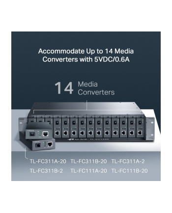tp-link 14-SLOT MEDIA CONVERTER CHASSIS/REDUNDANT POWER SUPPLY