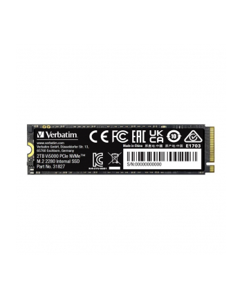 verbatim VI5000 PCIE4 NVME M.2 SSD 2TB/M.2 NVME PCIE4 INTERNAL