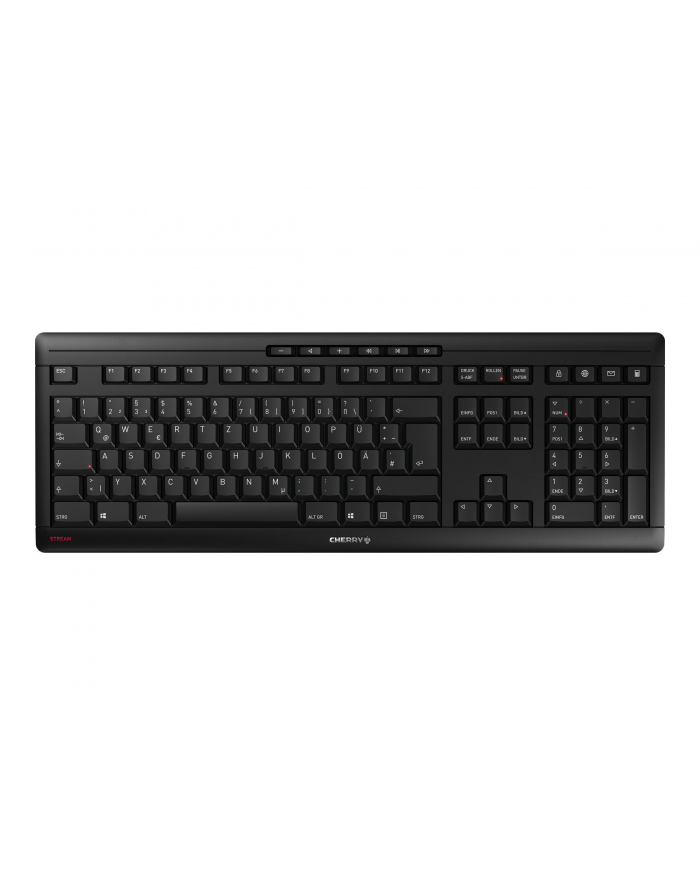 CHERRY Keyboard STREAM WIRELESS [D-E] Kolor: CZARNY główny