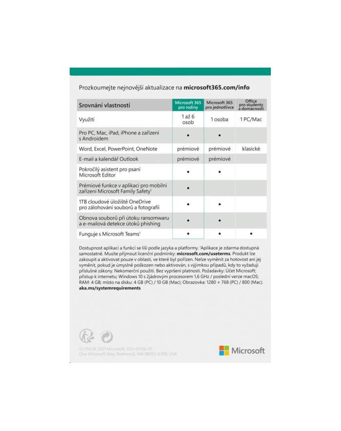 Microsoft 365 Family [UK] 1Y Subscr.P10 Formerly Office 365 Home główny