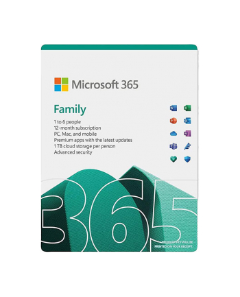 Microsoft 365 Family [D-E] 1Y Subscr.P10 Ehemals Office 365 Home