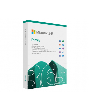 Microsoft 365 Family [IT] 1Y Subscr.P10+++ Formerly Office 365 Home
