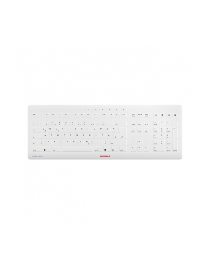 CHERRY Keyboard STREAM PROTECT WIRELESS [D-E] Kolor: BIAŁY mit hochwertiger Schutzmembran główny