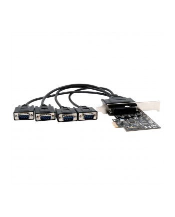 IO Exsys PCIe 4x Seriell DB9 (EX-46024) LP+++ include Low-Profile Slotblech nr 2