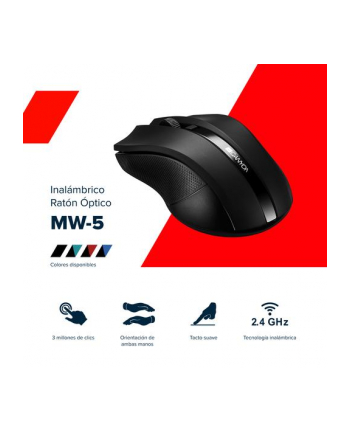 CANYON Mysz MW-01, Blue Led Sensor, 6 przycisków, bezprzewodowa, Niebiesko-Szara