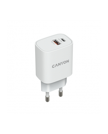 CANYON Ładowarka sieciowa  H-20-04 PD 20W QC 3.0 18W USB-A USB-C Biała