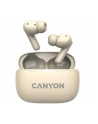 CANYON Słuchawki dokanałowe OnGo TWS-10 ANC i ENC Beżowe - nr 1