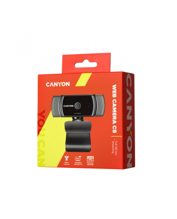 CANYON Kamera internetowa C5 Full HD 1080p Czarna