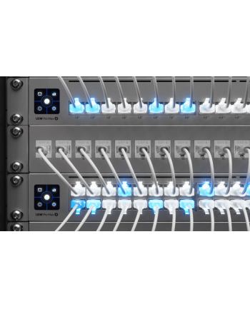 Ubiquiti UACC-Cable-Patch-EL-2M-W Nano-thin patch cable with 2.5 GbE support designed to show Etherlighting effects nr 2