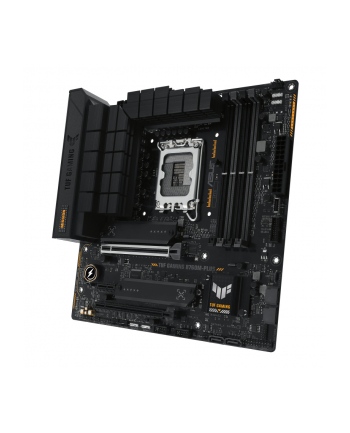 no name Asus TUF GAMING B760M-PLUS Processor family Intel Processor socket  LGA1700 DDR5 DIMM Memory slots 4 Supported hard disk drive interfaces SATA, M2 Number of SATA connectors 4 Chipset  Intel B760  mATX