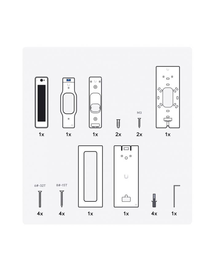 Ubiquiti Second-generation NFC card reader and intercom, Doorbell for unlock with video of visitor and two-way intercom główny