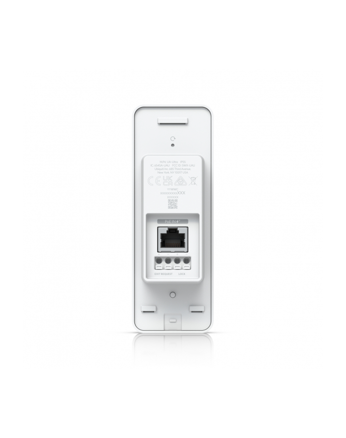 Ubiquiti Access Ultra Tamper-resistant access reader with a built-in hub for complete, single-door entry control from one device,  Lock terminal (12V/1A), Exit request input główny