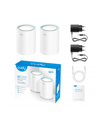 Access Point CUDY M1300(2-Pack) AC1200 Dual Band Wi-Fi 2x Gigabit Mesh