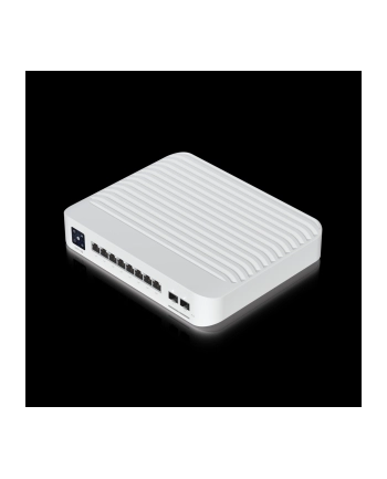 Ubiquiti USW-Pro-8-PoE-(wersja europejska) An 8-port, Layer 3 switch with PoE+ and PoE++ output.