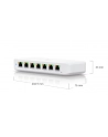 Ubiquiti USW-Ultra-210W-(wersja europejska) compact, Layer 2, 8-port GbE PoE switch with versatile mounting options, 7x GbE PoE+ output ports, GbE port with optional PoE++ input, 202W PoE availability with the included AC power adapter - nr 6