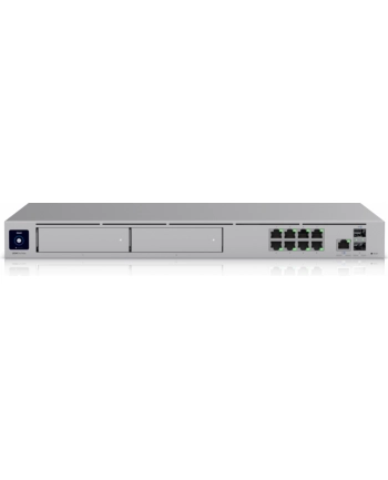 Ubiquiti rack-mount Cloud Gateway with 10 Gbps performance, multi-WAN load balancing, and two NVR drive bays designed for large-scale, multi-application UniFi sites