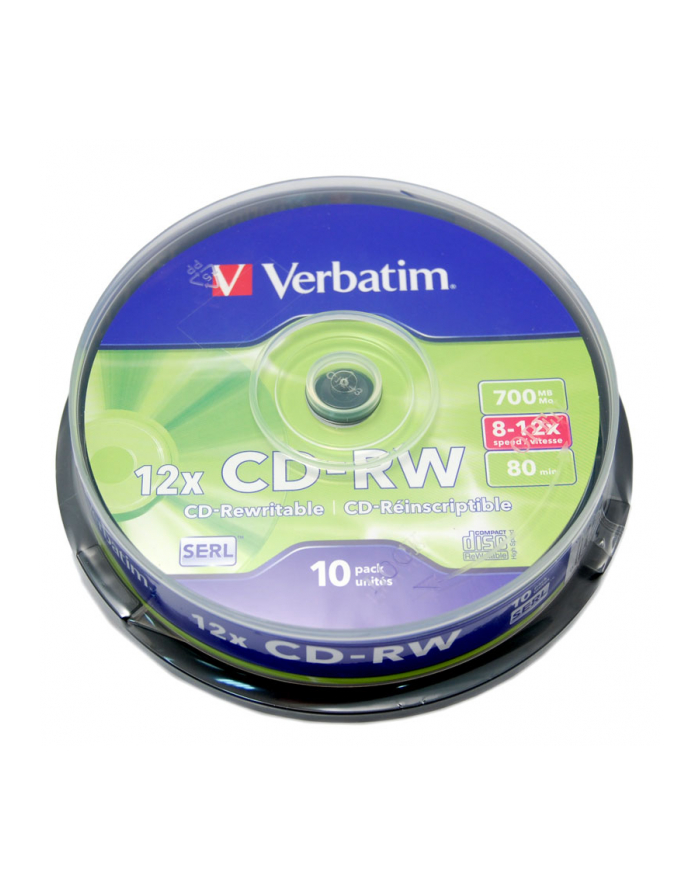 CD-RW VERBATIM 700MB 12X CAKE(10) główny