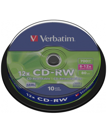 CD-RW VERBATIM 700MB 12X CAKE(10)