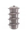 zwilling Staub Mini Cocotte Okrągły, 4 szt - 200 ml, Antyczny szary - nr 1