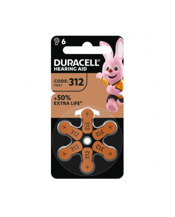 Bateria Duracell słuchowa HA312 P6