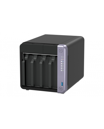Qnap TS-432X-4G, Tower, 4 x 25'';/35''; SATA, AnnapurnaLabs Alpine AL524 4C, 4GB (Max 16GB) DDR4 SODIMM, 2 x 25GbE, 1 x 10GbE SFP+, 2 x USB 32 Gen, adapter 90W