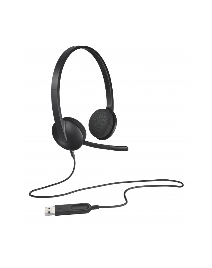 Słuchawki Logitech Headset H340  BLACK USB z mikrofonem główny