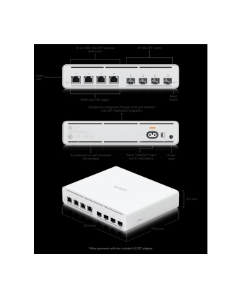 Switch Ubiquiti UISP Switch Plus 8p PoE (pasive) 160W Managed Multigigabit/10G