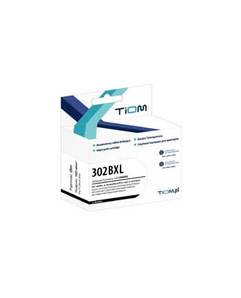 Tusz Tiom do HP 302BXL | F6U68AE | 480 str. | Kolor: CZARNY