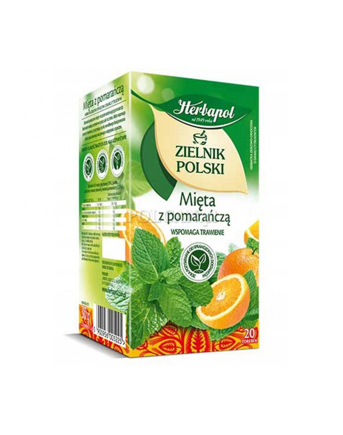 Herbata Herbapol Zielnik Polski | Mięta z Pomarańczą i Mango | 20 szt główny