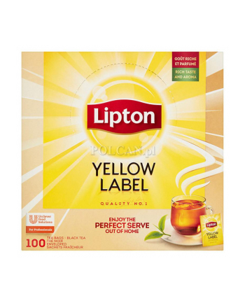 Herbata Lipton Yellow Label | 100 szt | Każda torebka w osobnej kopercie