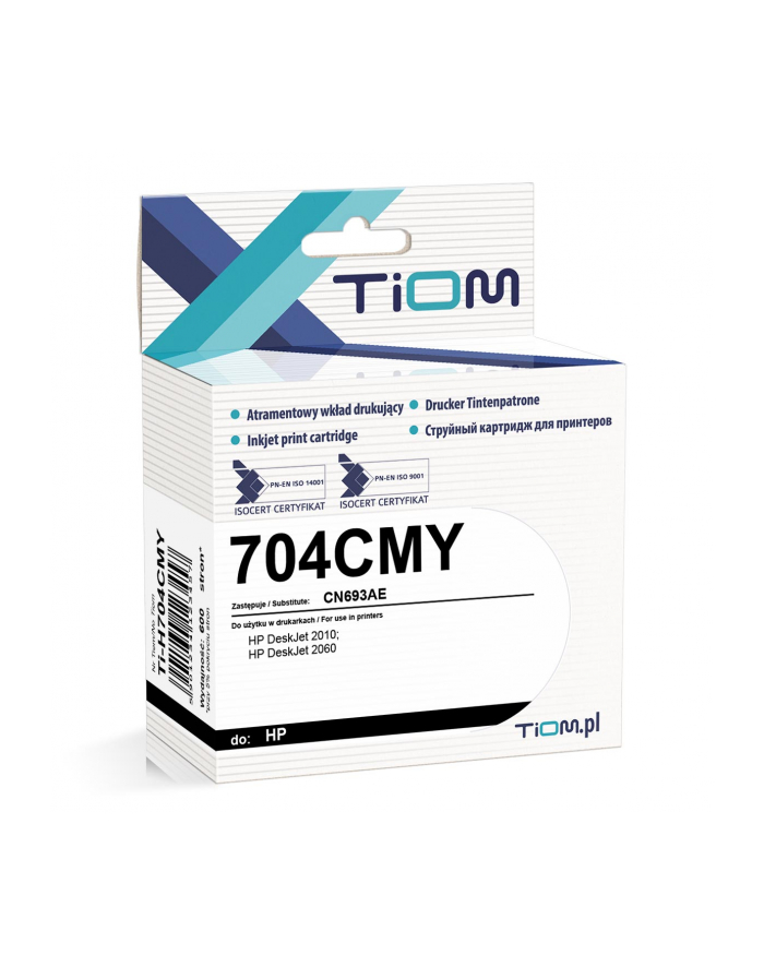 Tusz Tiom do HP 704CMY | CN693AE | 360 str. | color główny