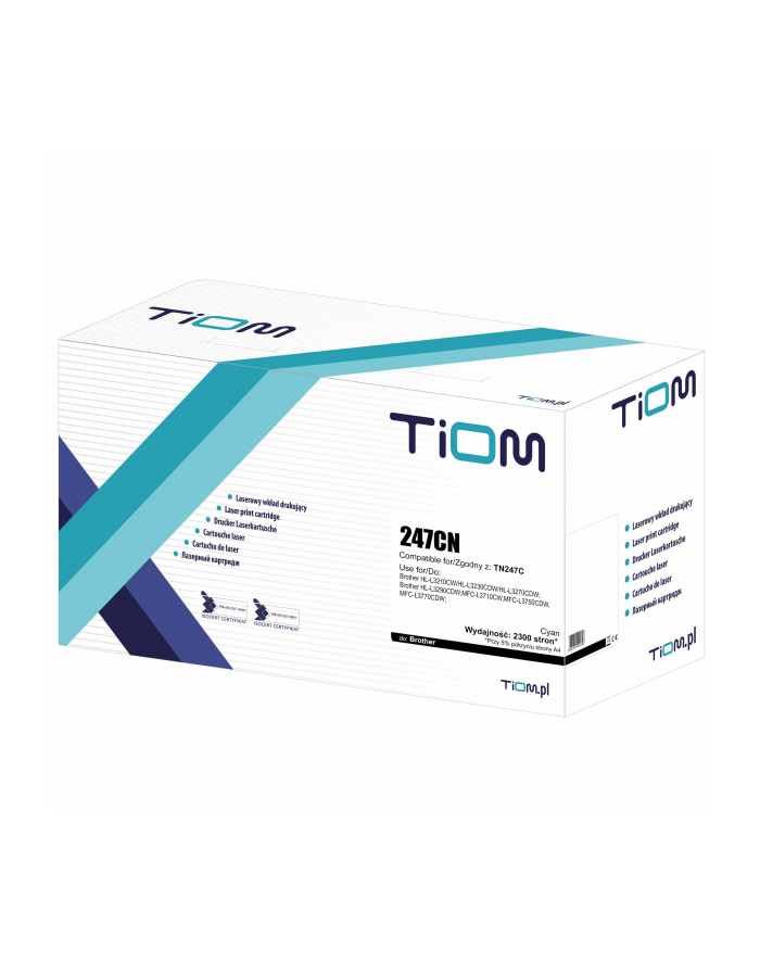 Toner Tiom do Bczerwonyher 247CN | TN247C | 2300 str. | cyan główny