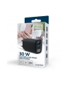 gembird Ładowarka GaN 1xUSB-A 1xUSB-C LCD 30W PD QC3.0 czarna - nr 2