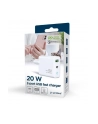 gembird Ładowarka USB-A USB-C LED 20W PD QC3.0 biała - nr 2