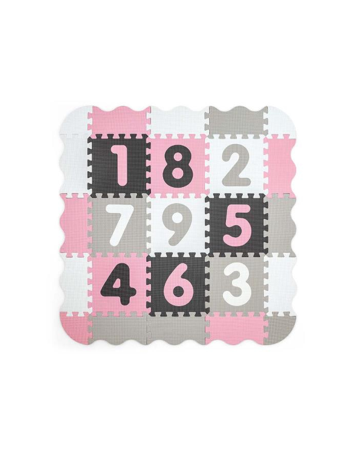 Mata piankowa puzzle Jolly 3x3 Cyfry różowo-szara Milly Mally główny